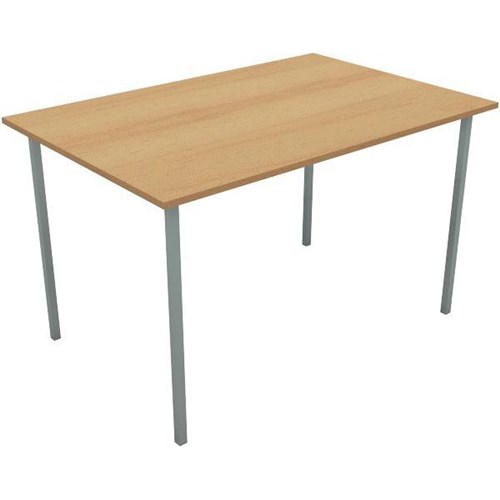 Canteen Table 1200x600mm Round Silver Legs Tawa