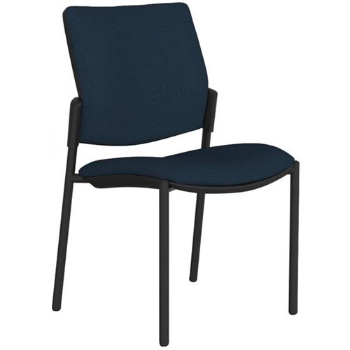 Vision Visitor Chair Black Frame Midnight Fabric