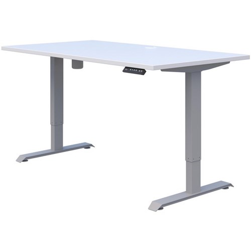Duo II Electric Height Adjustable Desk 1200x700mm Snowdrift/Silver