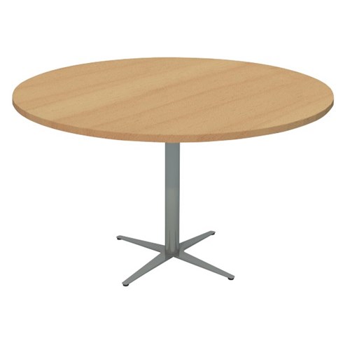 Meeting Table Round 1200mm Silver Ocean Base Tawa