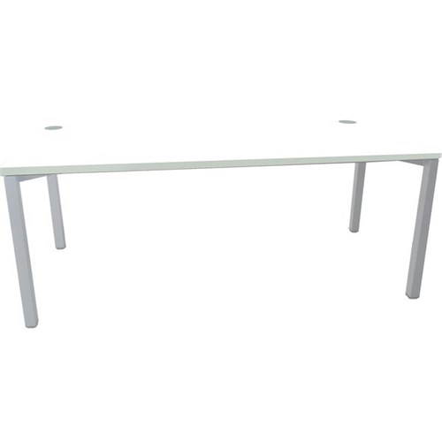 City Desk 1500mm Silver Legs Snowdrift