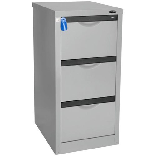 Europlan 505W Forte Filing Cabinet 3 Drawer Silver Star