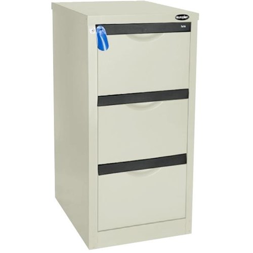 Europlan 505W Forte Filing Cabinet 3 Drawer Silver Quill