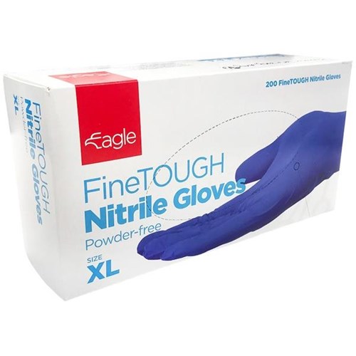 Eagle FineTough Nitrile Gloves 240mm Indigo, Box of 200