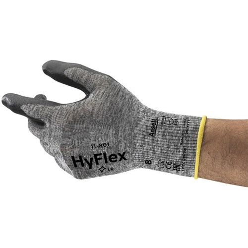 Hyflex 11-801 Foam Gloves Grey, Pack of 12 Pairs