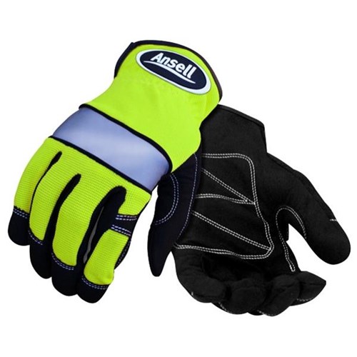 Ansell Projex 97510 Hi Viz Gloves, Pack of 3 Pairs