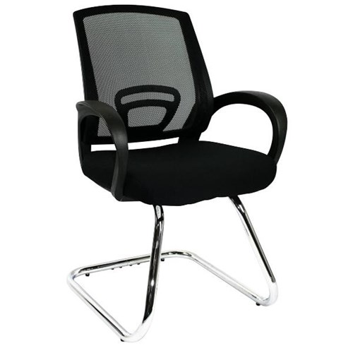 Trice Visitor Chair Cantilever Mesh Back With Arms