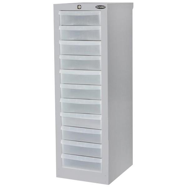 Europlan Stationery Cabinet 11 Drawer 995mm Silver | OfficeMax NZ