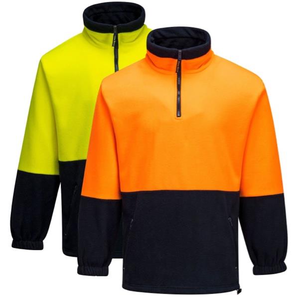 Portwest Hi Vis Polar Fleece Jacket Half Zip | OfficeMax NZ