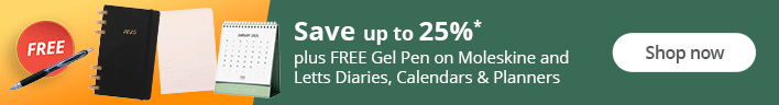 Save up to 25%* plus FREE Gel Pen on Moleskine and Letts Diaries, Calendars and Planners. Shop now.